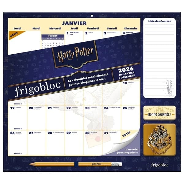 Frigobloc : Mensuel ; Déco Harry Potter (édition 2026)