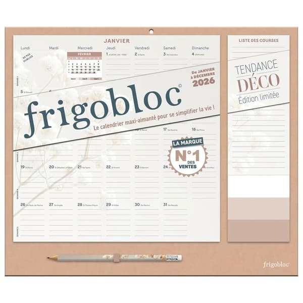 Frigobloc : Mensuel ; Tendance déco Beige (édition 2026)