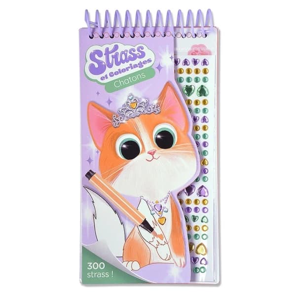 Strass et coloriages : Chatons