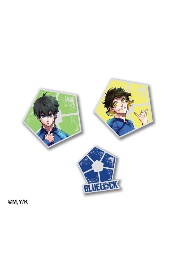 Set de 3 pin's blue lock