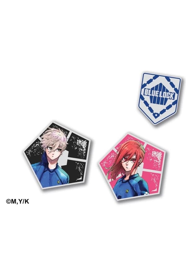 Set de 3 pin's blue lock