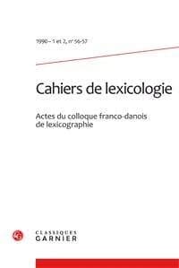 Cahiers de lexicologie n.56