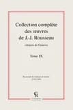Collection complète des oeuvres de J.-J. Rousseau, citoyen de Genève Tome 9