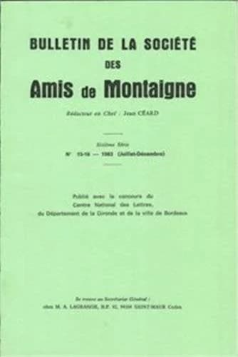 Bulletin de la société internationale des amis de Montaigne n.15