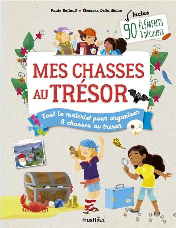 Mes chasses au trésor : tous le matériel pour organiser 8 chasses au trésor : inclus 90 éléments à découper