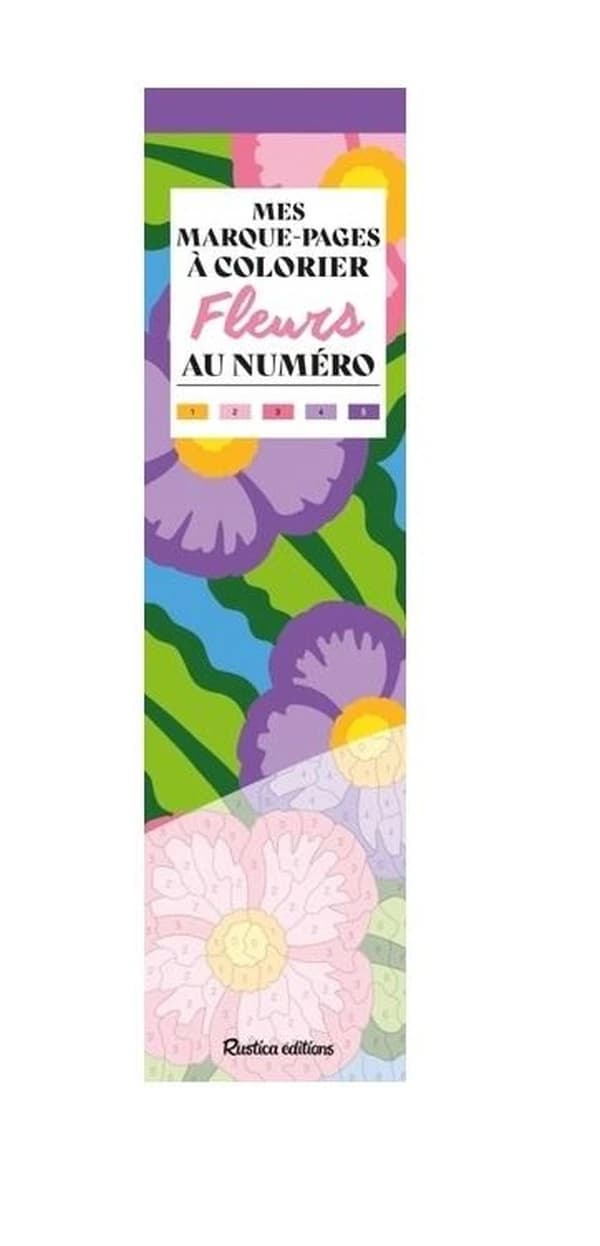 Mes marques-pages à colorier au numéro : Fleurs