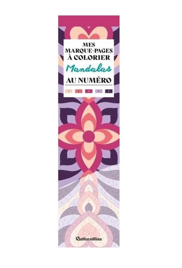 Mes marques-pages à colorier au numéro : Mandalas