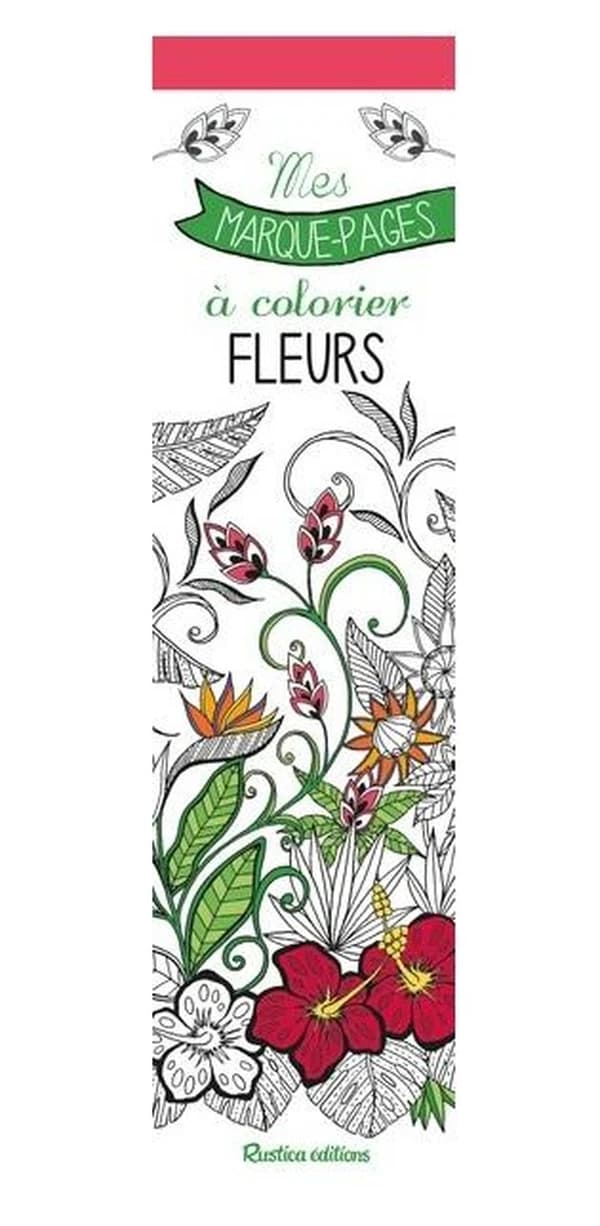 Mes marques-pages à colorier : Fleurs