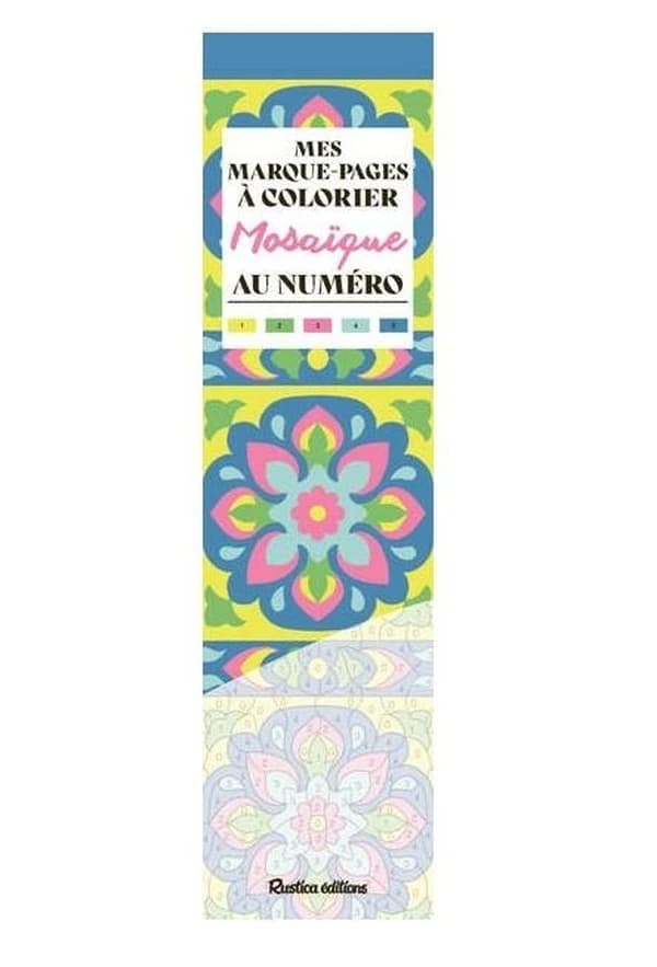 Mes marques-pages à colorier au numéro : Mosaïque