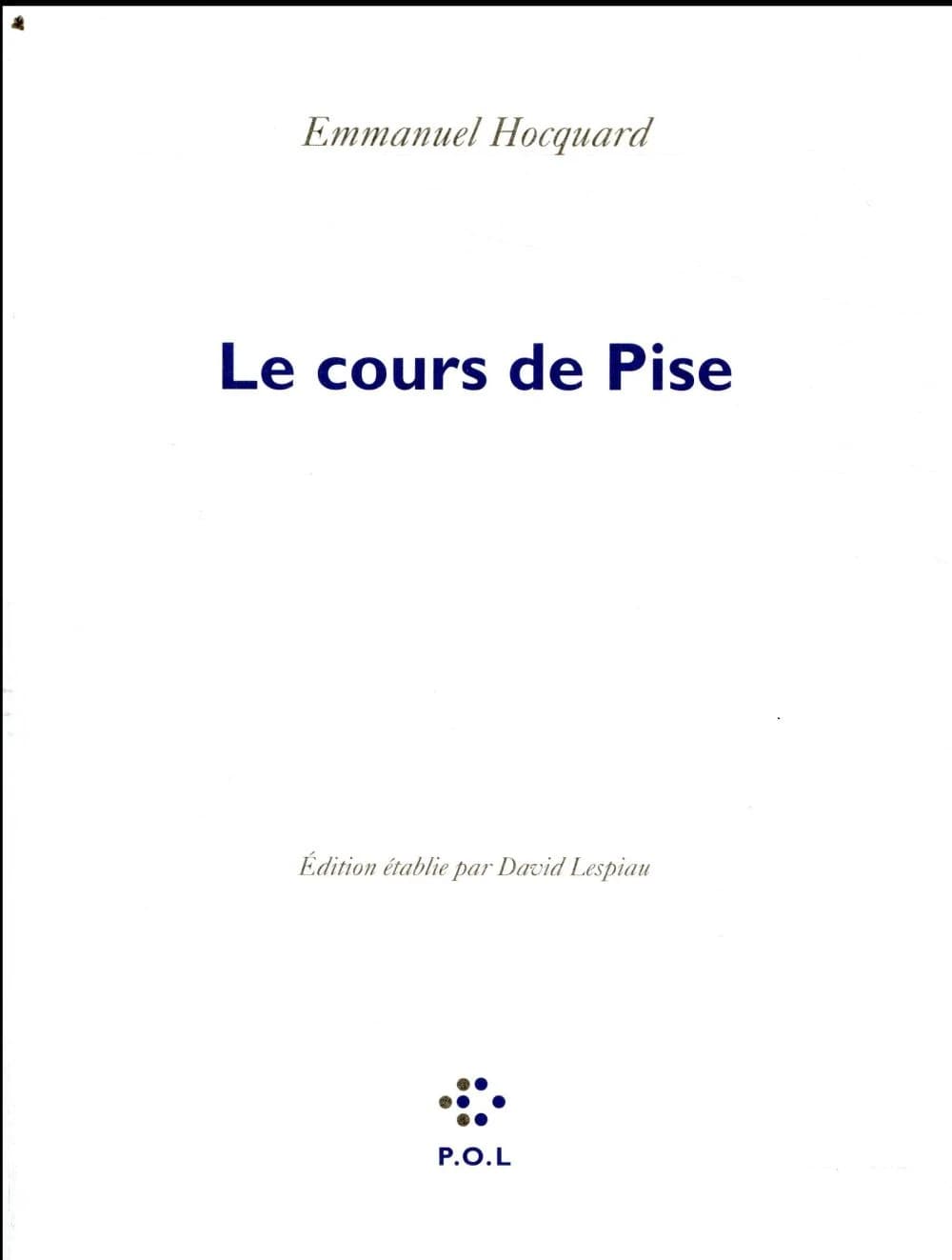 Le cours de Pise