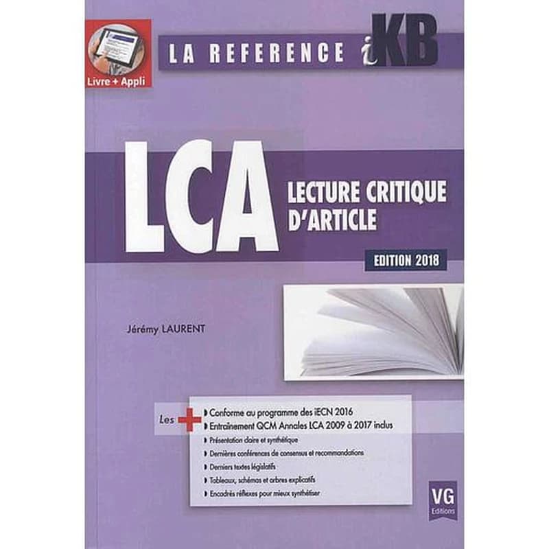 LCA : lecture critique d'article (Éd. 2018) Jérémy Laurent