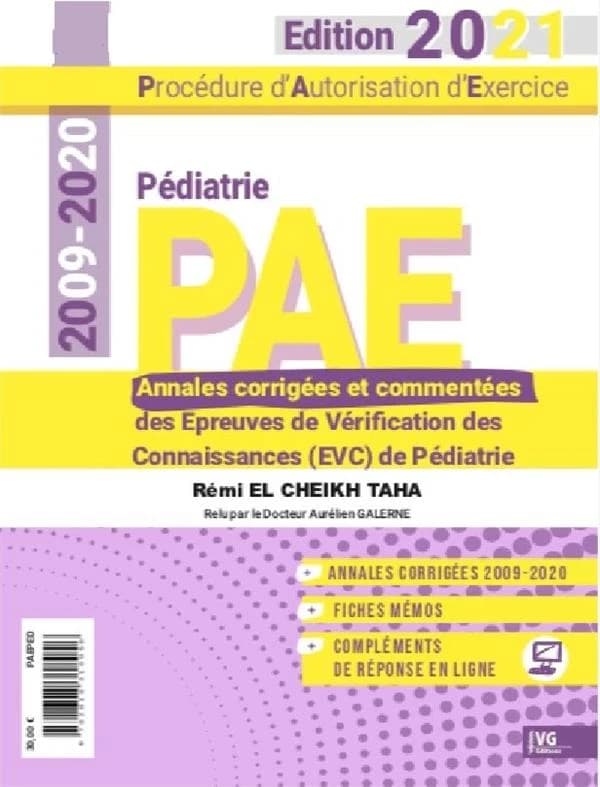 Pédiatrie. 2009-2020 (Éd. 2021) Rémi El Cheikh Taha ; avec la collaboration de Inès Fafi
