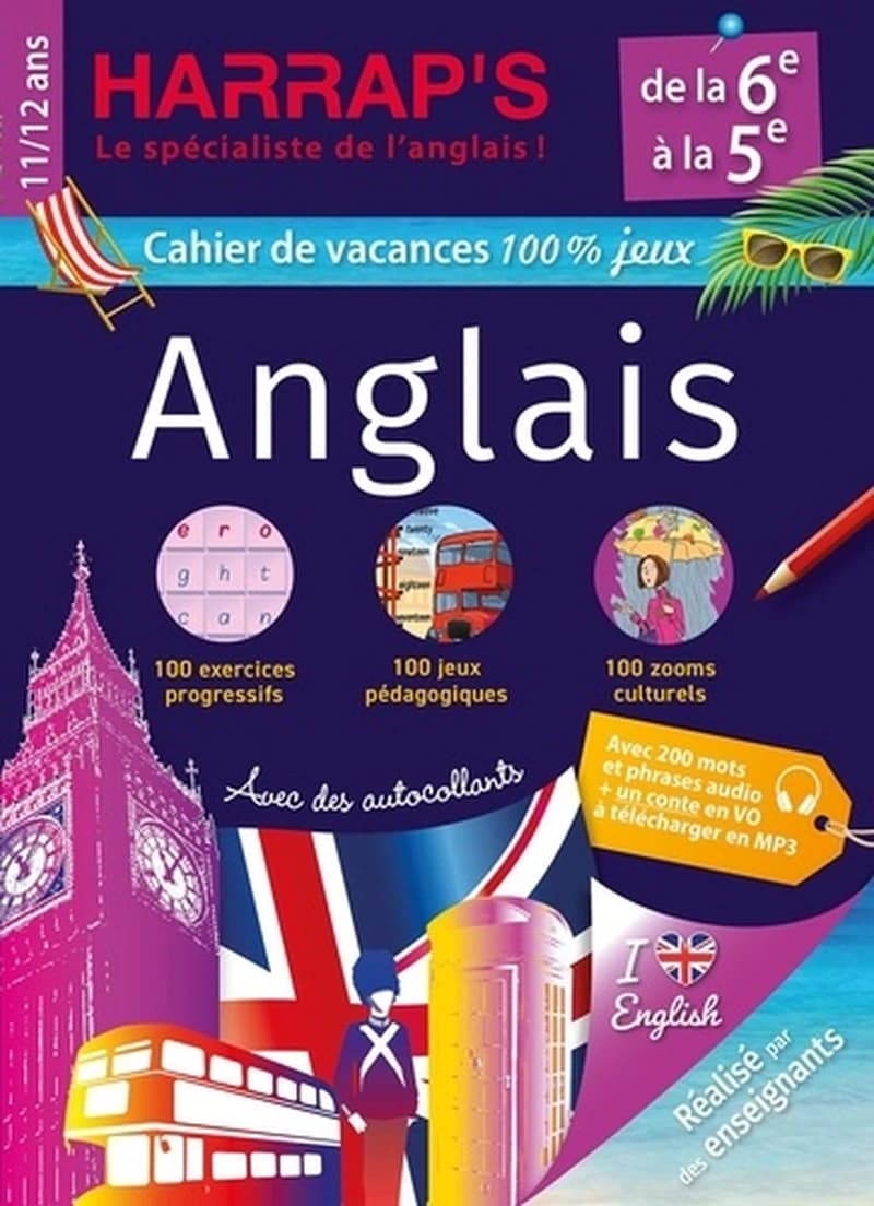 HARRAP'S CAHIER DE VACANCES ANGLAIS 6EME