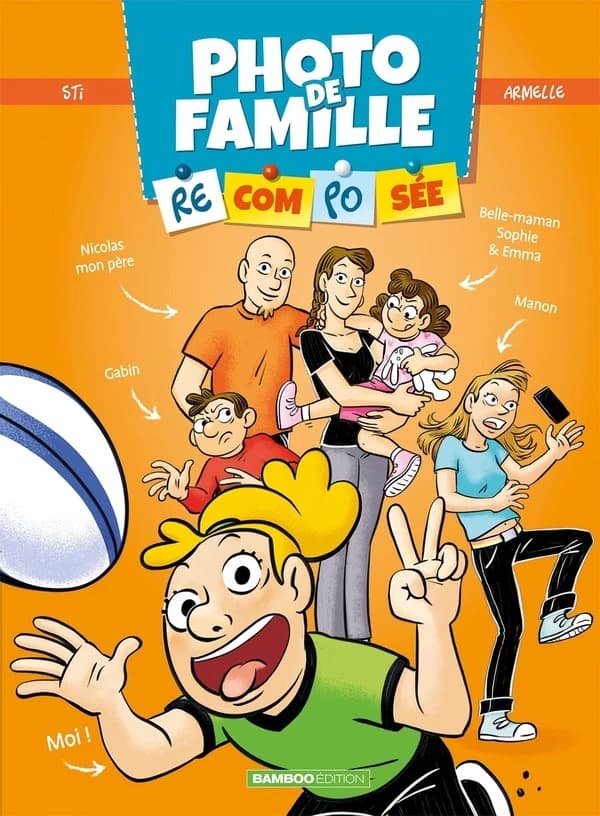 Photo de famille recomposée. 2