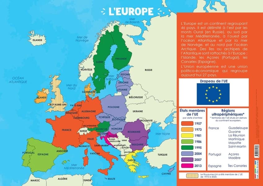 Les posters de l'école : le monde et l'Europe : [Panneau didactique]