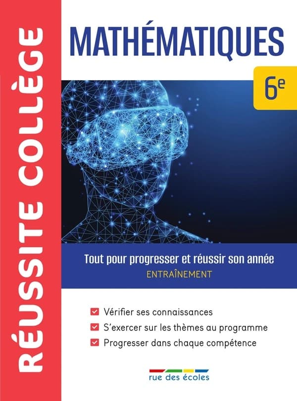 Mathématiques 6e : tout pour progresser et réussir son année : entraînement, fiches, exercices