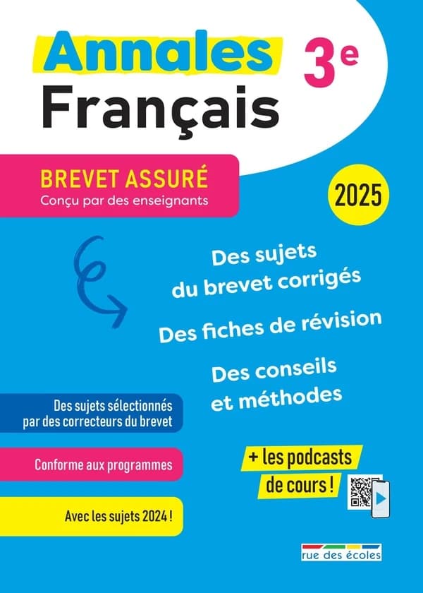 Brevet assuré : Annales français : 3e (édition 2025)