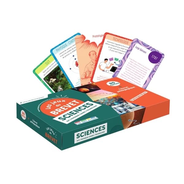 Les jeux du brevet : Sciences : 80 cartes + 1 livret pédagogique
