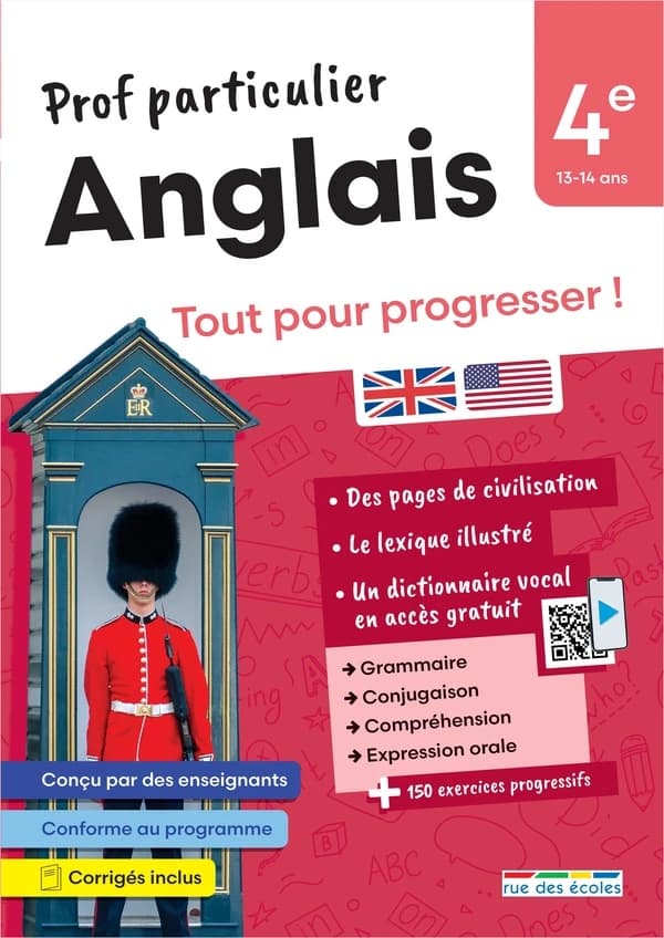 Prof particulier : Anglais : 4e ; Tout pour progresser !