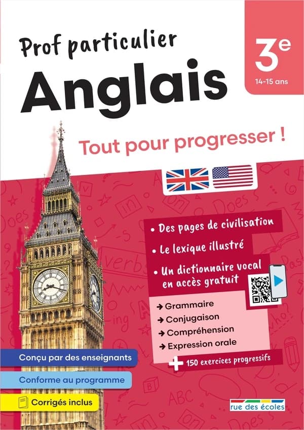 Prof particulier : Anglais : 3e ; Tout pour progresser !