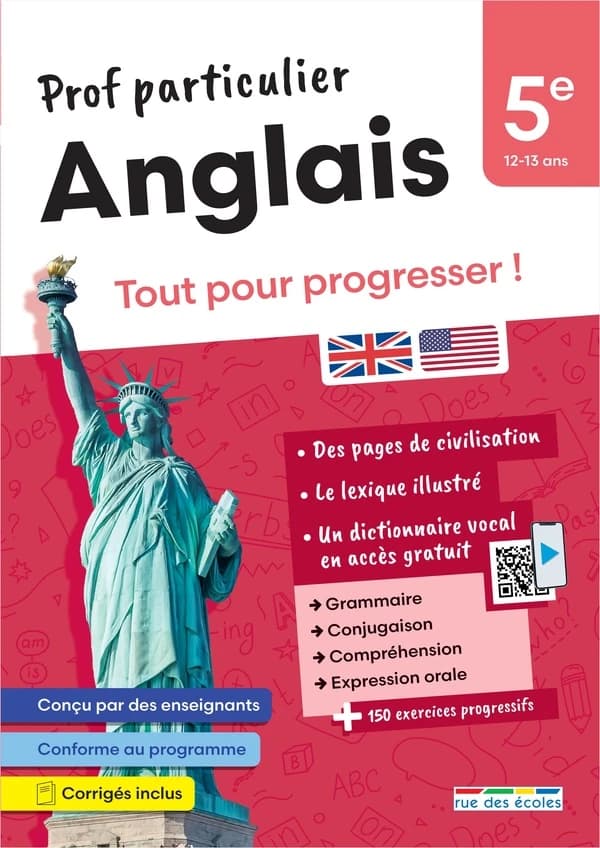 Prof particulier : Anglais : 5e ; Tout pour progresser !