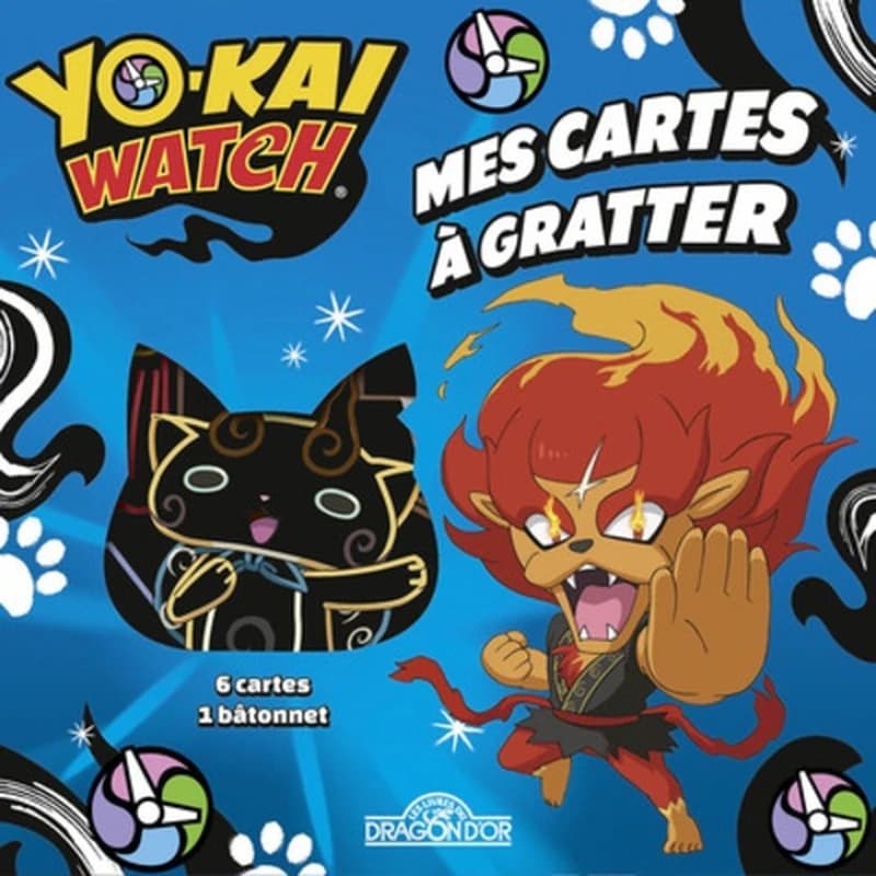 Yo-kai Watch Cartes à gratter Feulion - Avec 6 cartes, 1 bâtonnet