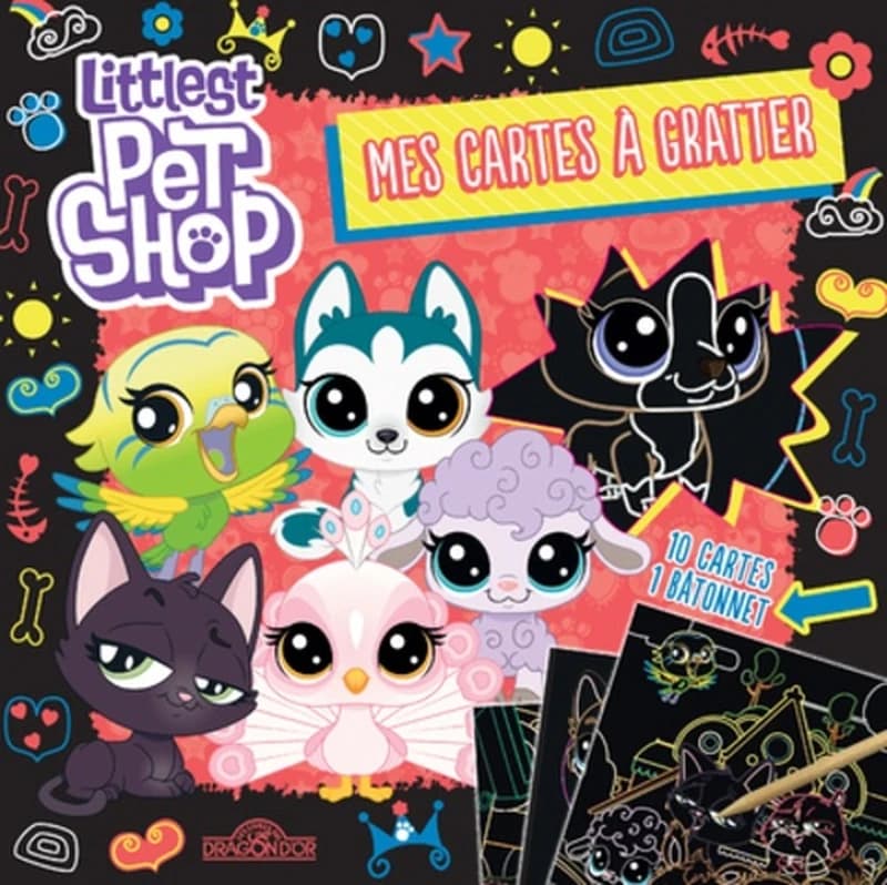 Mes cartes à gratter Littlest Pet Shop - Avec 1 bâtonnet