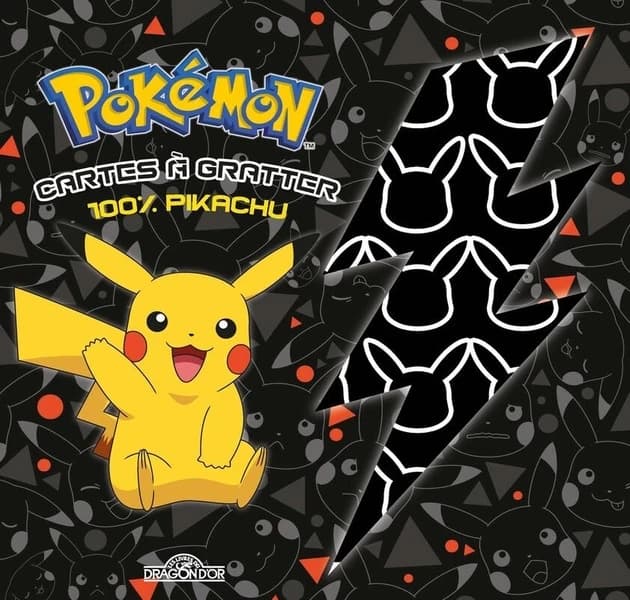 Cartes à gratter : Pokemon – 100 % Pikachu : pochette avec 10 cartes à gratter et un bâtonnet : 6 ans : [Album à colorier]