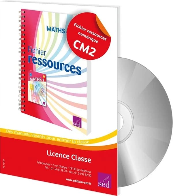 MATHS + : CM2 ; fichier ressources+numérique (édition 2018)