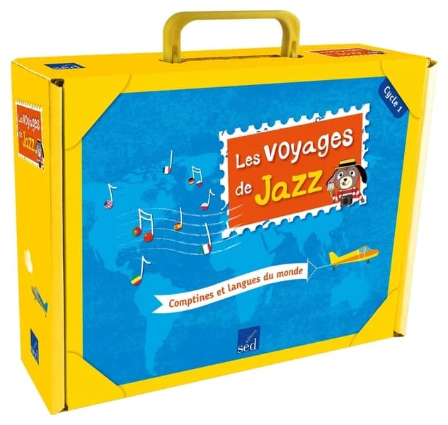 Les voyages de jazz-mallette complete : marrionnette,cd audio,posters,cartes,fichier ressources...