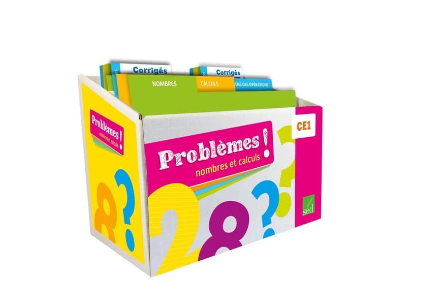 Problèmes : nombres et calculs ; CE1 ; coffret + fichier ressources + cd rom