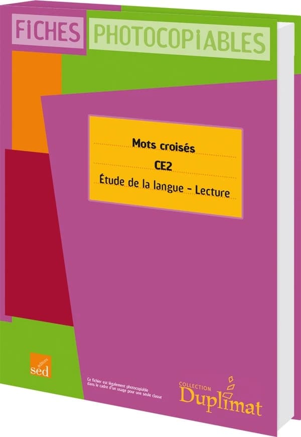 DUPLIMAT : mots croisés ; CE2