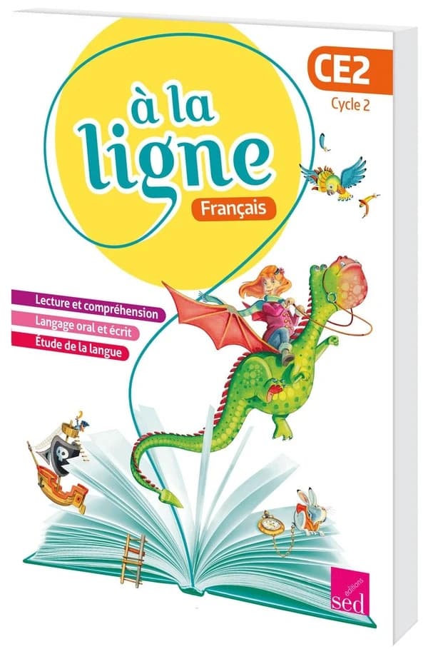 à la ligne : français ; CE2 ; manuel de l'élève