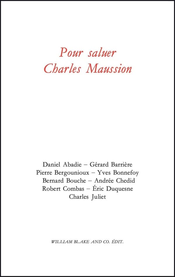 Pour saluer Charles Maussion