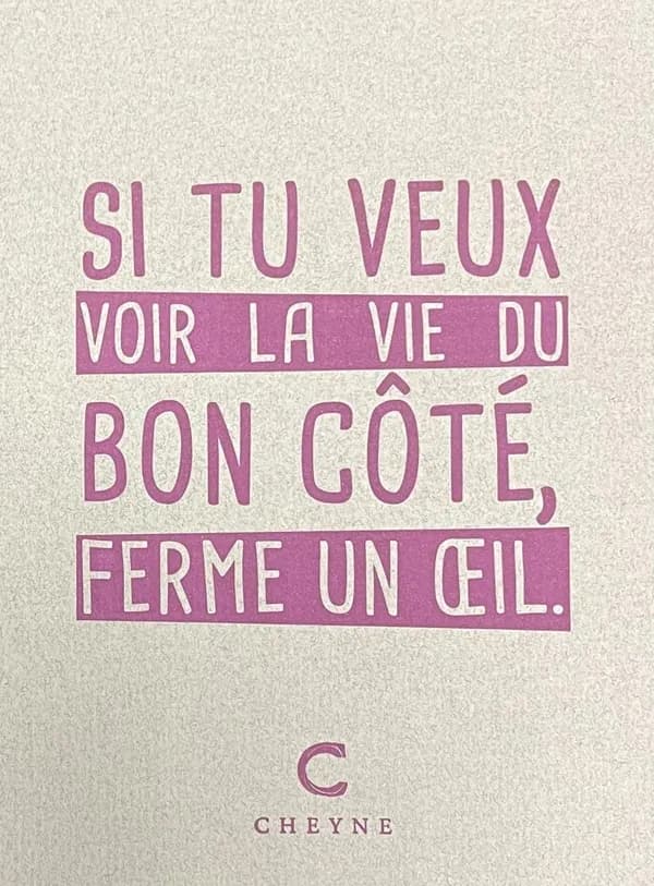 Carnet Poèmes pour grandir : Si tu veux voir la vie du bon côté, ferme un oeil.