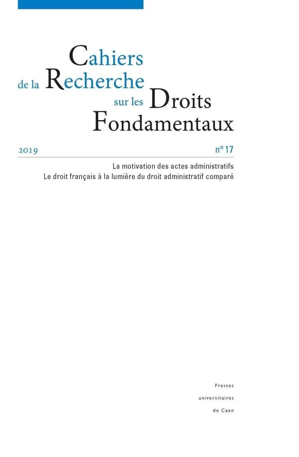 Cahiers de la Recherche sur les Droits Fondamentaux, n° 17