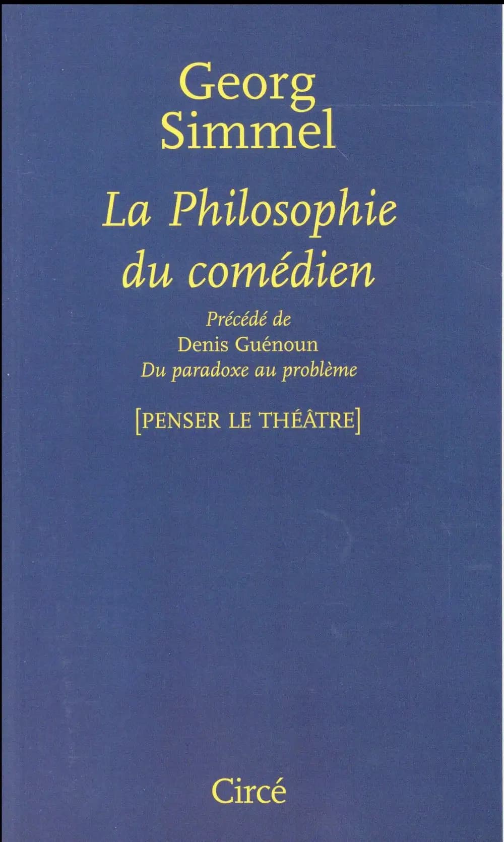 La philosophie du comédien