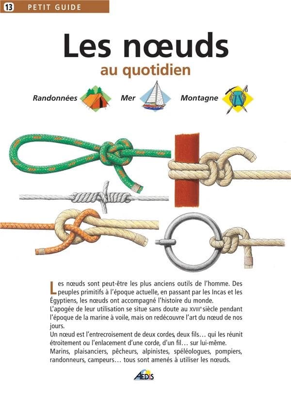 Les noeuds au quotidien ; randonnées, mer, montagne