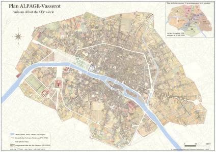 Plan Alpage-Vasserot ; Paris au début du XIXe siècle