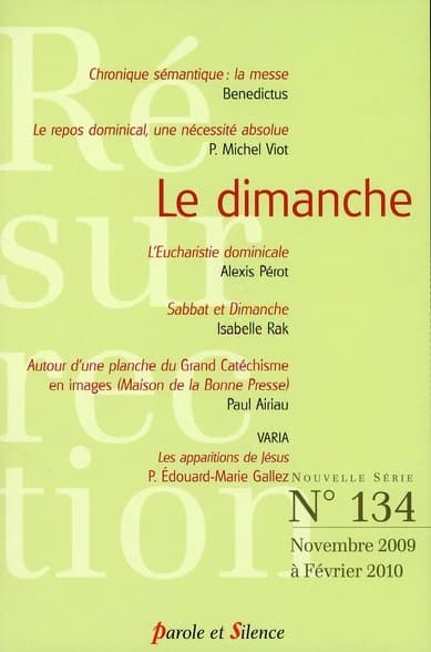 Revue résurrection n.134 : le dimanche
