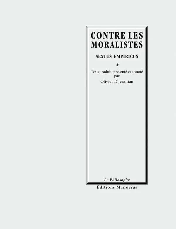 Contre les moralistes