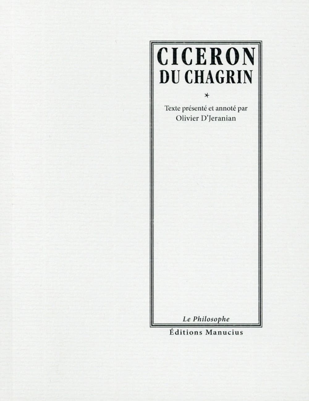 Du chagrin