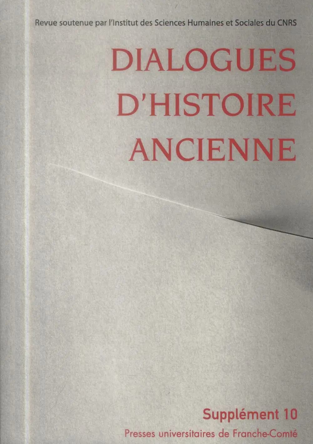 Dialogues d'histoire ancienne