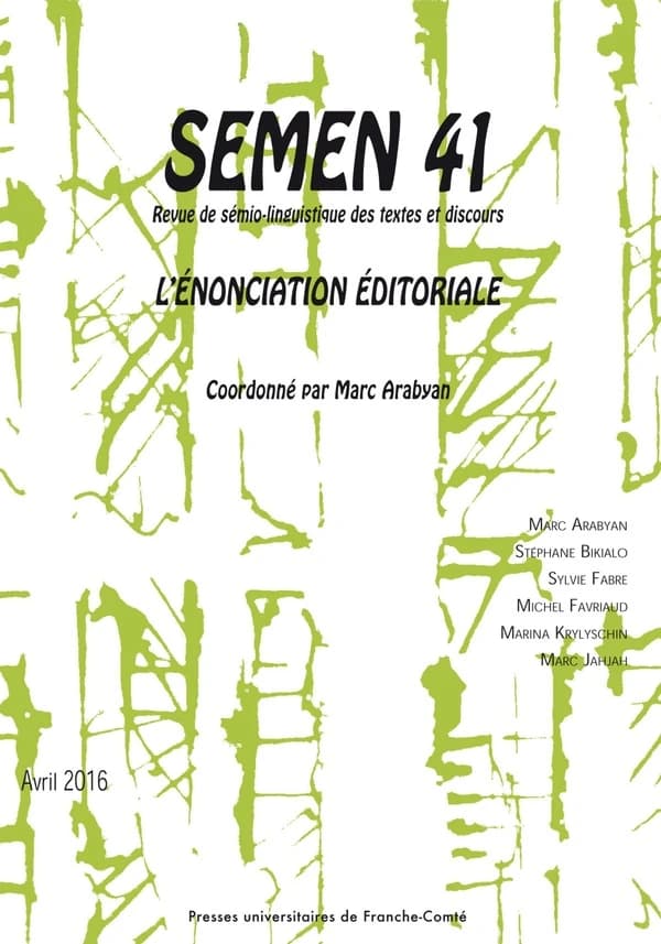 L'énonciation éditoriale