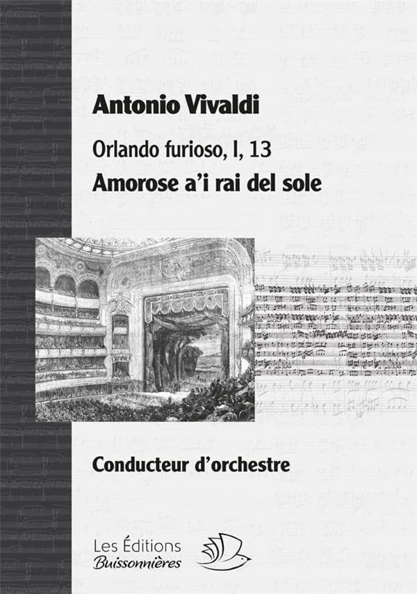 Partition aria : amorose a'i rai del sole. opera orlando furioso (I, 13) matériel d'orchestre 44322)