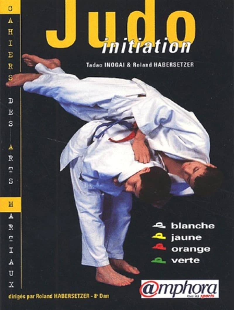Judo initiation : ceintures blanche, jaune, orange, verte