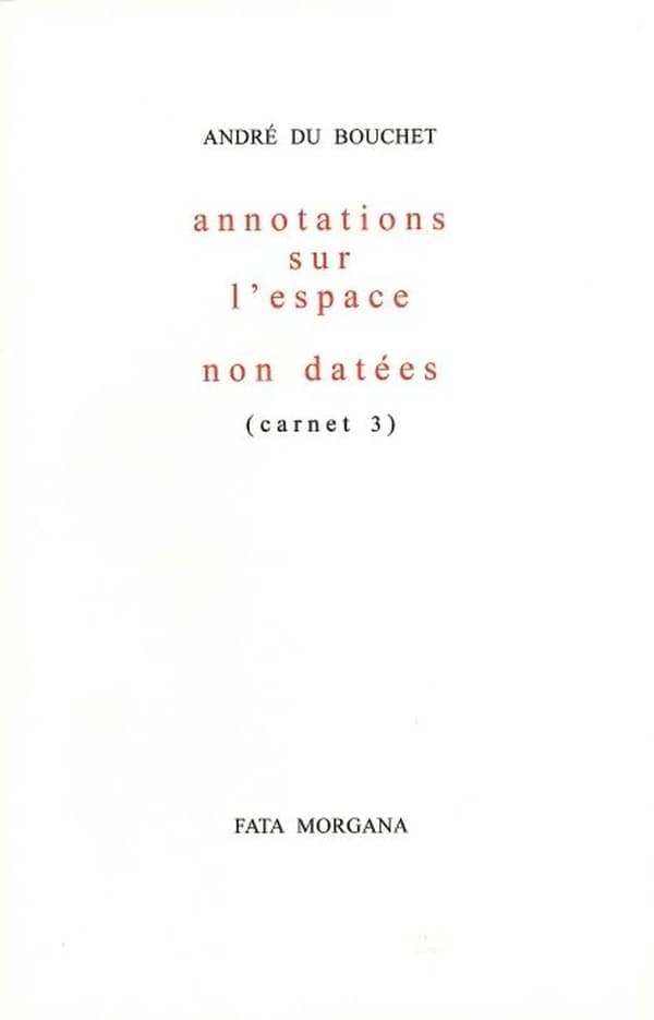 Annotations sur l'espace non datées