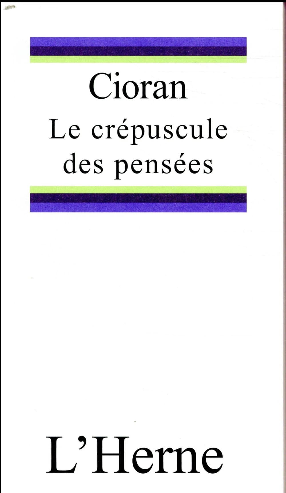 Le crépuscule des pensées