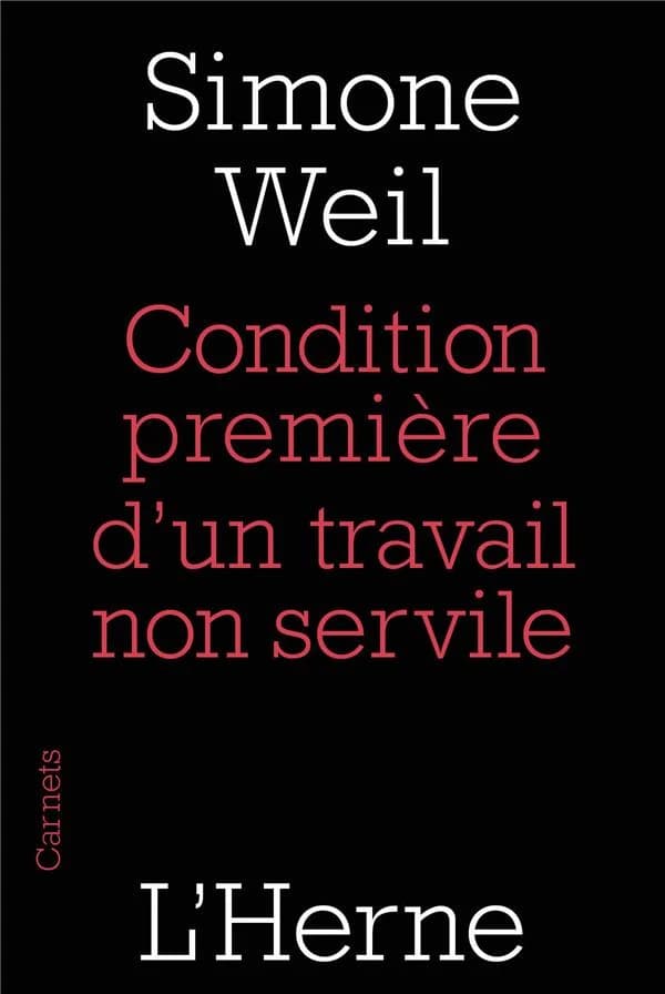 Conditions premières d'un travail non servile