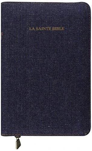 La Sainte Bible : Couverture en jean avec onglets, tranche or